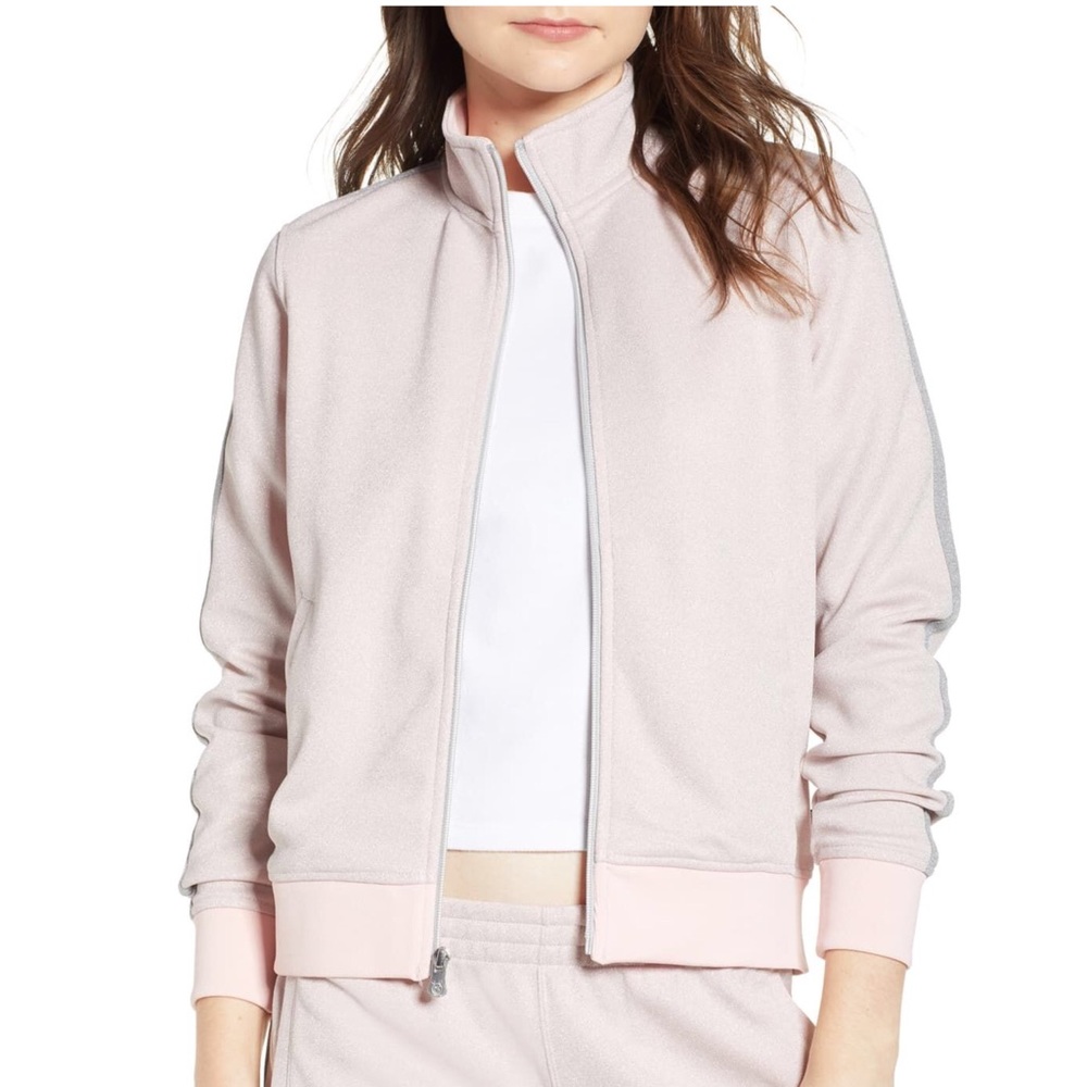 Converse X Miley Cyrus Glitter Track Jacket Pink M